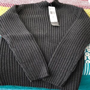 Ralph Lauren Charcoal Ribbed Turtleneck Sweater
